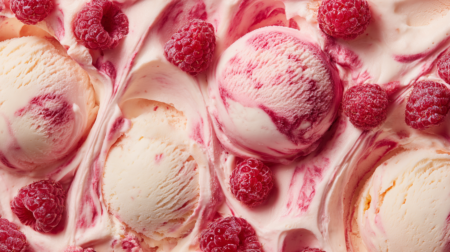 Raspberry ice cream